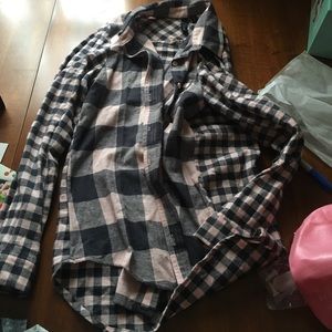 Blue and pink flannel
